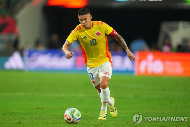 콜롬비아 축구대표팀의 하메스 로드리게스. / 사진=연합뉴스