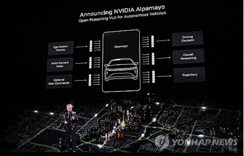 엔비디아가 연초 발표한 자율주행 플랫폼 '알파마요'가 완성차업체간 자율주행 생태계를 주도할 것이라고 한국자동차연구원이 전망했다. 사진=연합뉴스