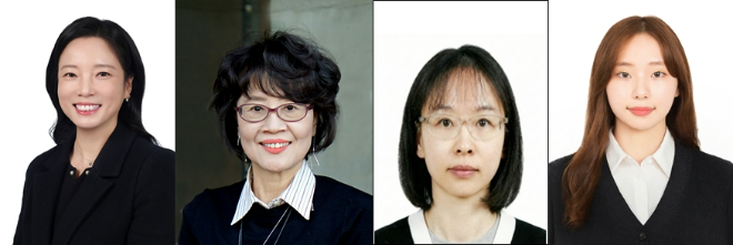 (왼쪽부터) 유승아 교수, 임향숙 교수, 남민경 박사, 김채린 대학원생. (사진제공=가톨릭대 가톨릭중앙의료원)