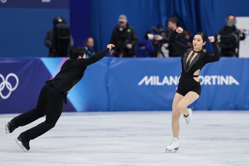 권예, 살짝 삐끗. 사진(밀라노=연합뉴스)