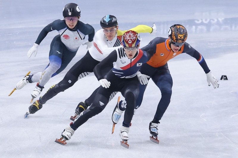 쇼트트랙 남자 계주 대표팀, 결승 진출. 사진(밀라노=연합뉴스)