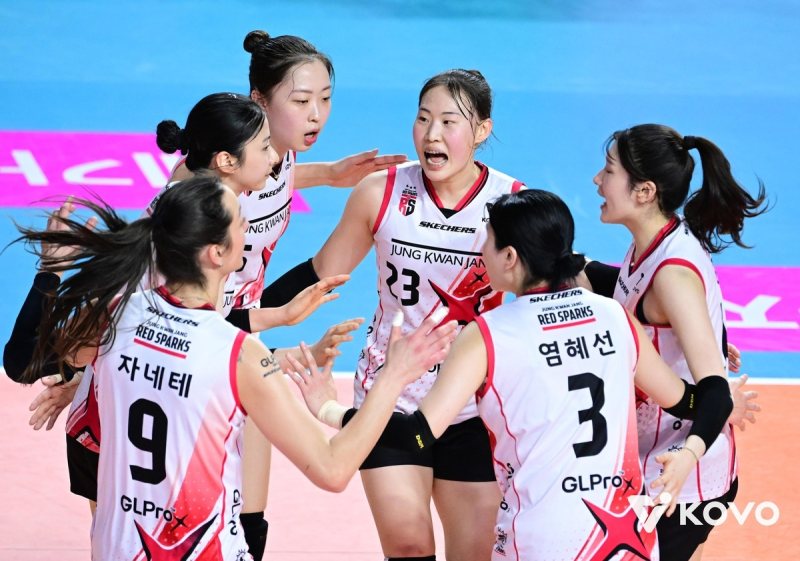 11연패 끊은 정관장, 3위 흥국생명에 고춧가루…최하위의 반란