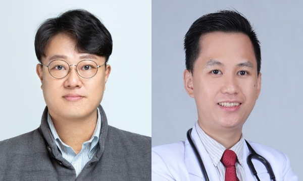 (좌측부터) 정영훈 중앙대학교광명병원 순환기내과 교수, 헨드리아누스 전임의 (사진 제공=중앙대학교병원)