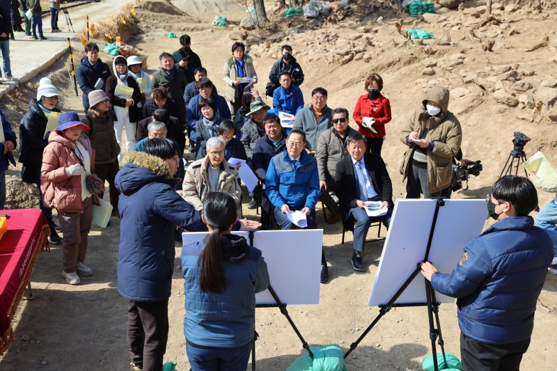 읍호리 고인돌군 현장보고회 (사진제공=해남군)