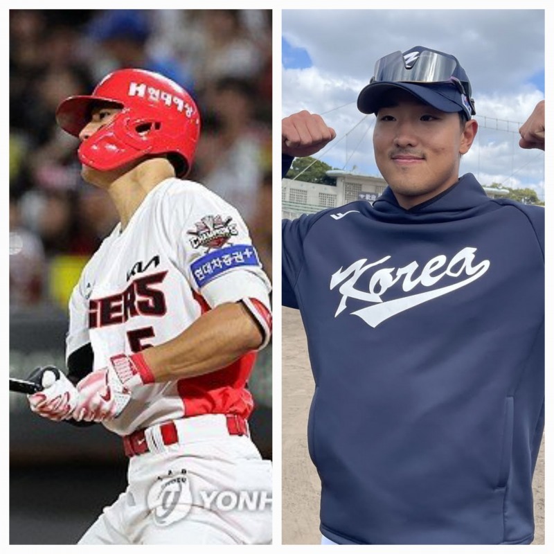 김도영(왼쪽)과 안현민