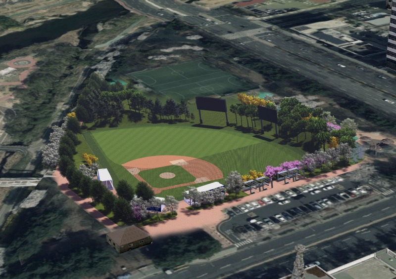 황새울체육공원 리틀야구장 조성 조감도