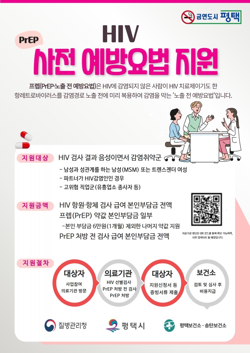 에이즈 바이러스 노출 전 예방요법 지원 포스터