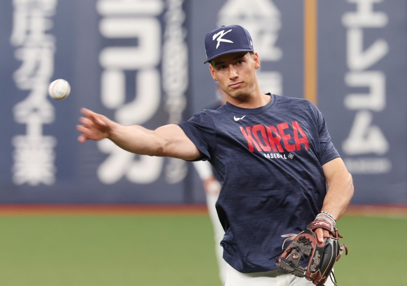 WBC 훈련 합류한 셰이 위트컴. 사진(오사카=연합뉴스)