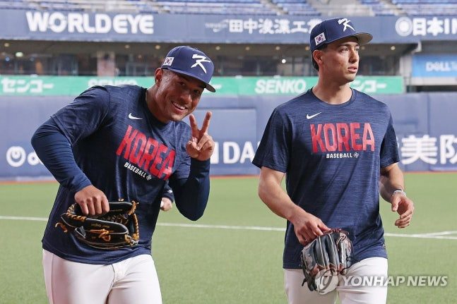 WBC 훈련 합류한 저마이 존스-셰이 위트컴 / 사진=연합뉴스