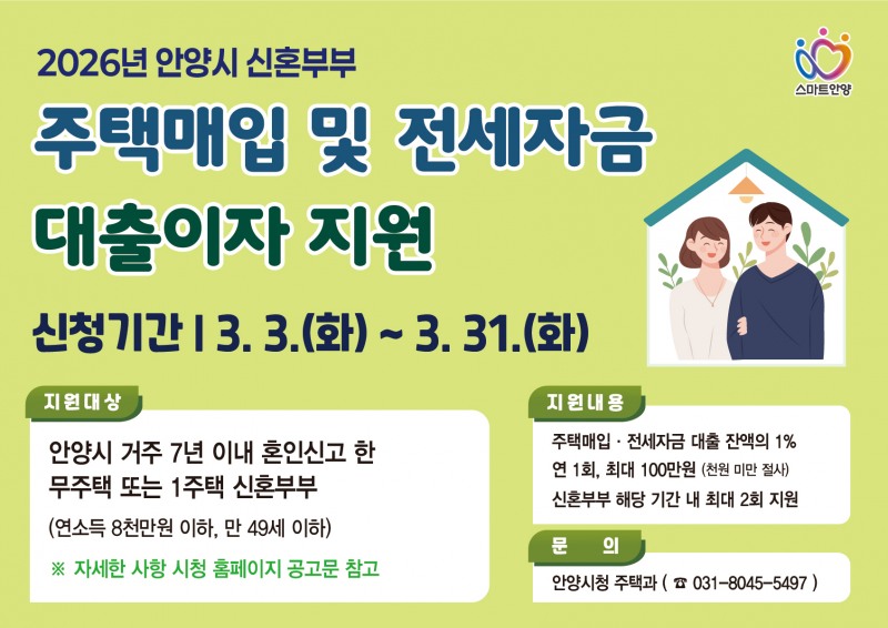 주택매입 및 전세자금 대출이자 지원사업 안내문