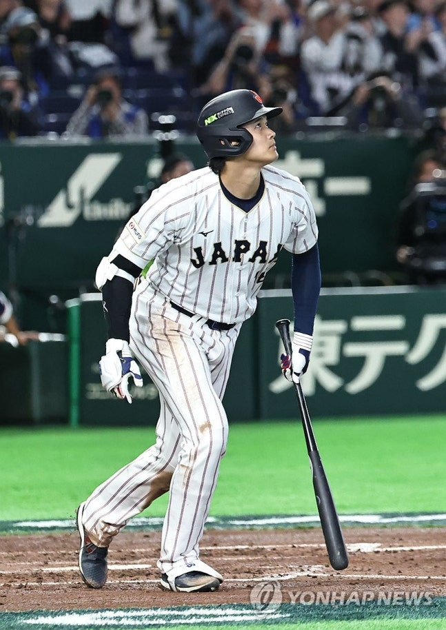 동점 솔로포 오타니 / 사진=연합뉴스