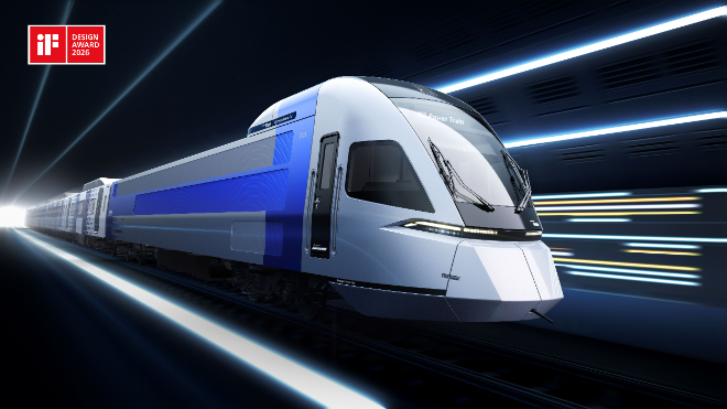‘iF 디자인 어워드 2026’에서 본상을 수상한 현대로템 수소전기동력차. 사진= 현대로템