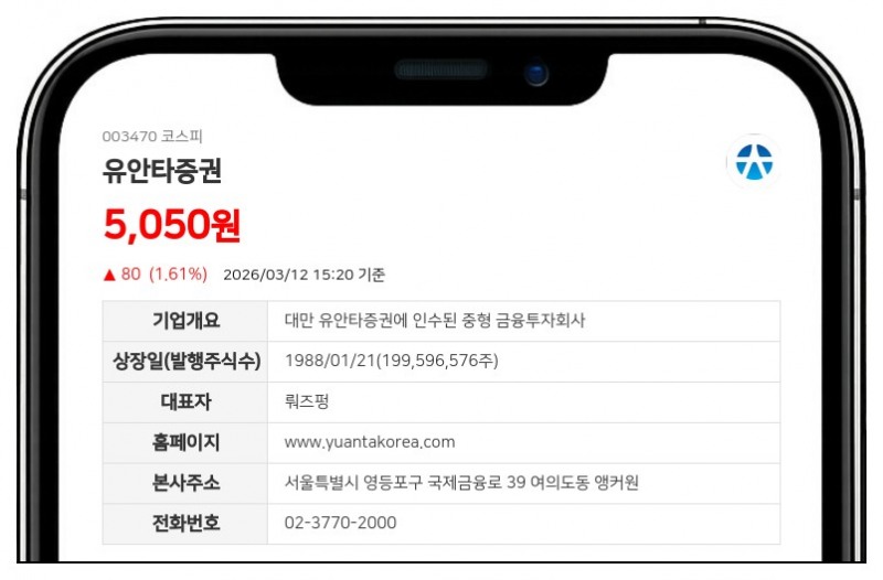 유안타증권 최대주주, 보통주 1만500주 장내매수