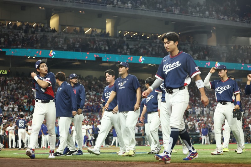 한국 0-10 완패…WBC 4강행 좌절. 사진(마이애미=연합뉴스