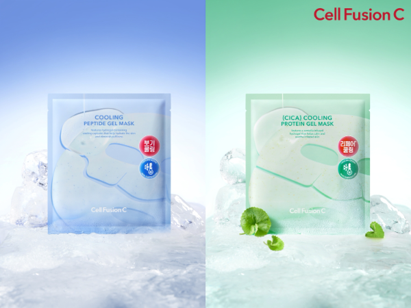 셀퓨전씨 포스트 알파 쿨링 펩타이드(좌), 셀퓨전씨 포스트 알파 시카 쿨링 프로틴 겔 마스크(우) 출시(사진 출처: 셀퓨전씨)