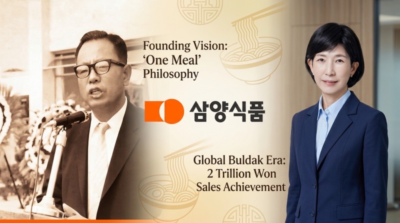 창업주 전중윤 명예회장과 김정수 부회장