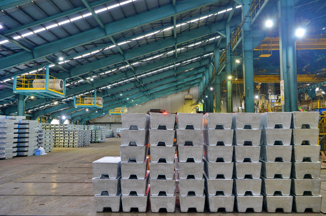 고려아연 온산제련소에서 생산한 아연괴. 사진= 고려아연