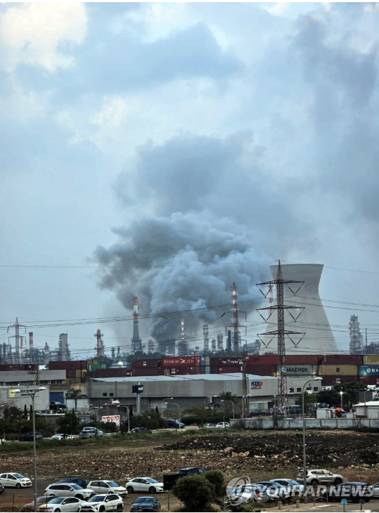 이스라엘의 하이파 정유시설. 사진=연합뉴스