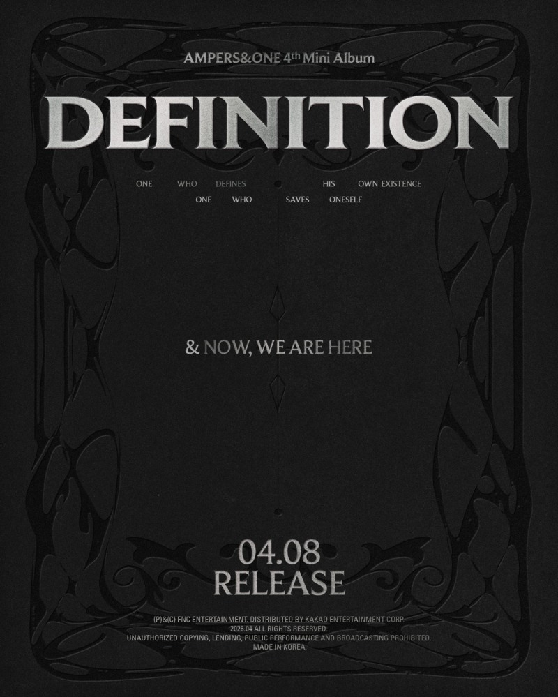 앰퍼샌드원, 내달 8일 미니 4집 ‘DEFINITION’으로 컴백 확정…콘셉트 필름→컴백 포스터 공개