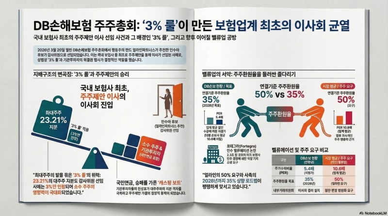 DB손보, 행동주의 펀드 추천 감사위원 선임