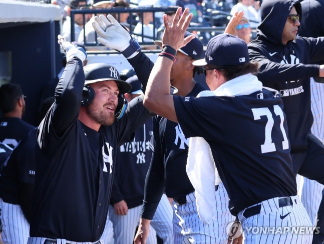 시범 경기를 치르는 양키스 선수들 / 사진=연합뉴스