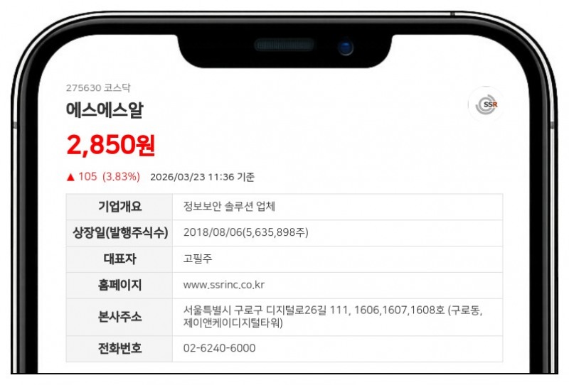 에스에스알, 20억원 규모 자사주 매입 후 소각 결정... 주주가치 제고 나선다