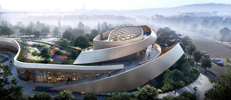 래미안 르네아르 대치 아트라운지 스파이럴 쉘