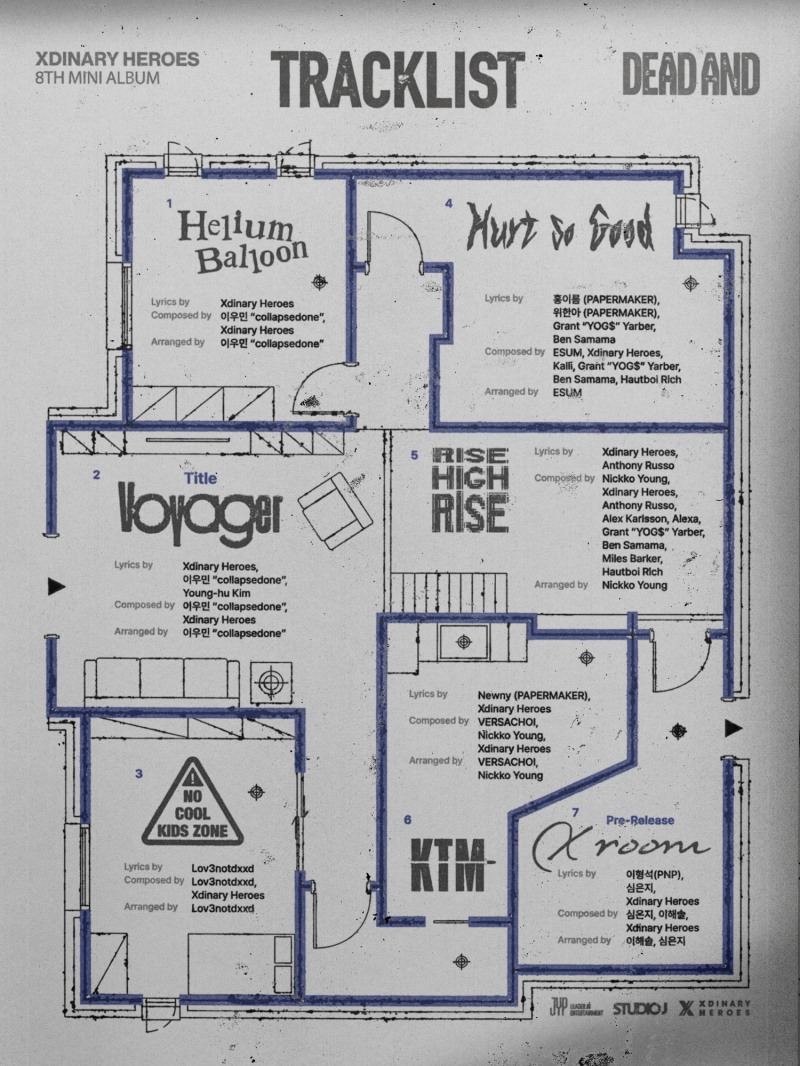 엑스디너리 히어로즈, 미니 8집 'DEAD AND' 트랙리스트 공개…타이틀곡은 'Voyager'