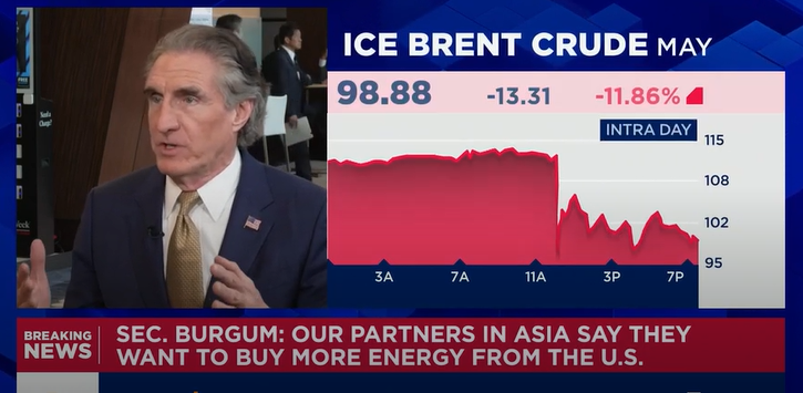 (상보) 美내무 "한·일 등 亞동맹국, 중동 대신 美에너지 원해"
