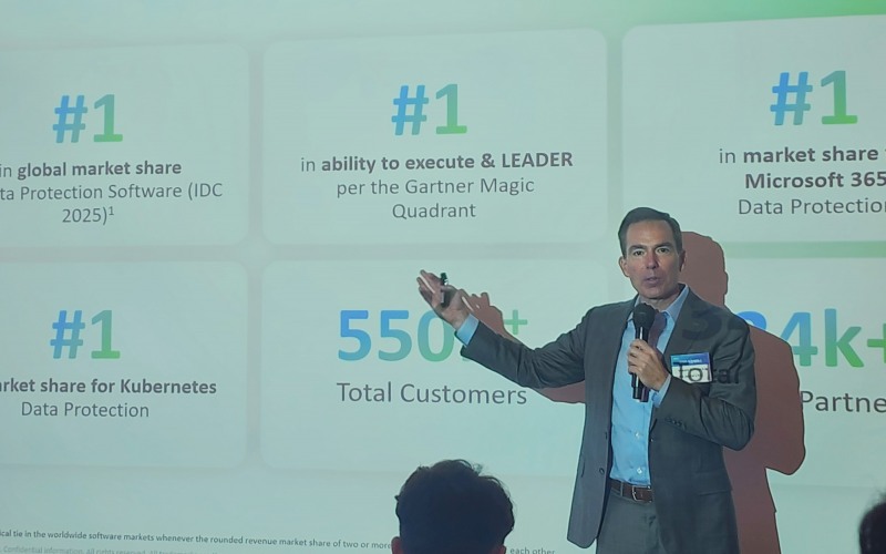 존 제스터 빔 소프트웨어 최고매출책임자가 25일 서울 강남에서 기자간담회를 열고 회사에 대한 설명을 하고 있다. 사진=김유승 기자