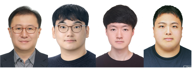 (왼쪽부터) 성균관대학교 정연욱 교수, 김영두, 고영우, 박종원 연구원