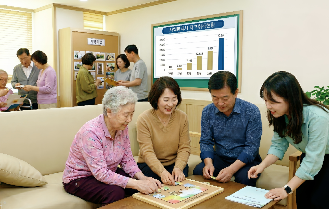 치매재활사진. (사진제공=가톨릭관동대)