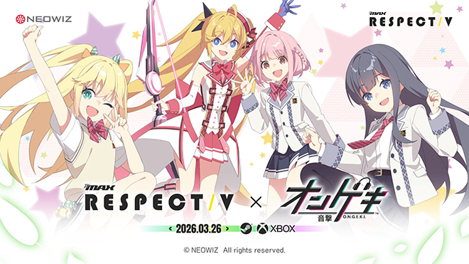'디제이맥스 리스펙트 V × 온게키' 협업 DLC 출시 관련 이미지. 자료 제공 : 네오위즈
