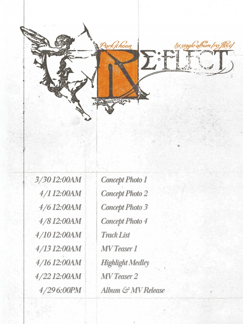 박지훈, 첫 싱글 앨범 ‘RE:FLECT’ 스케줄러 공개…내달 29일 컴백 앞두고 카운트다운 돌입