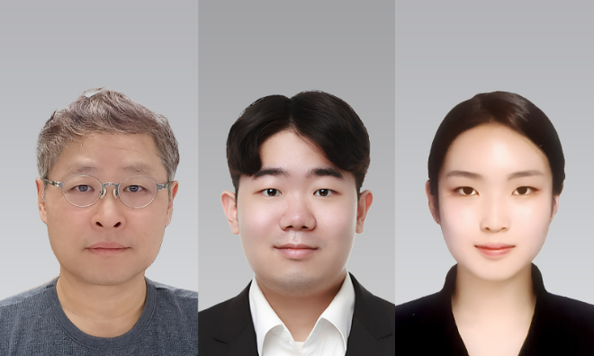 (좌측부터) 서강대학교 물리학과 장준익 교수, 신승한 석박사통합과정, 남서현 석사. (사진제공=서강대)