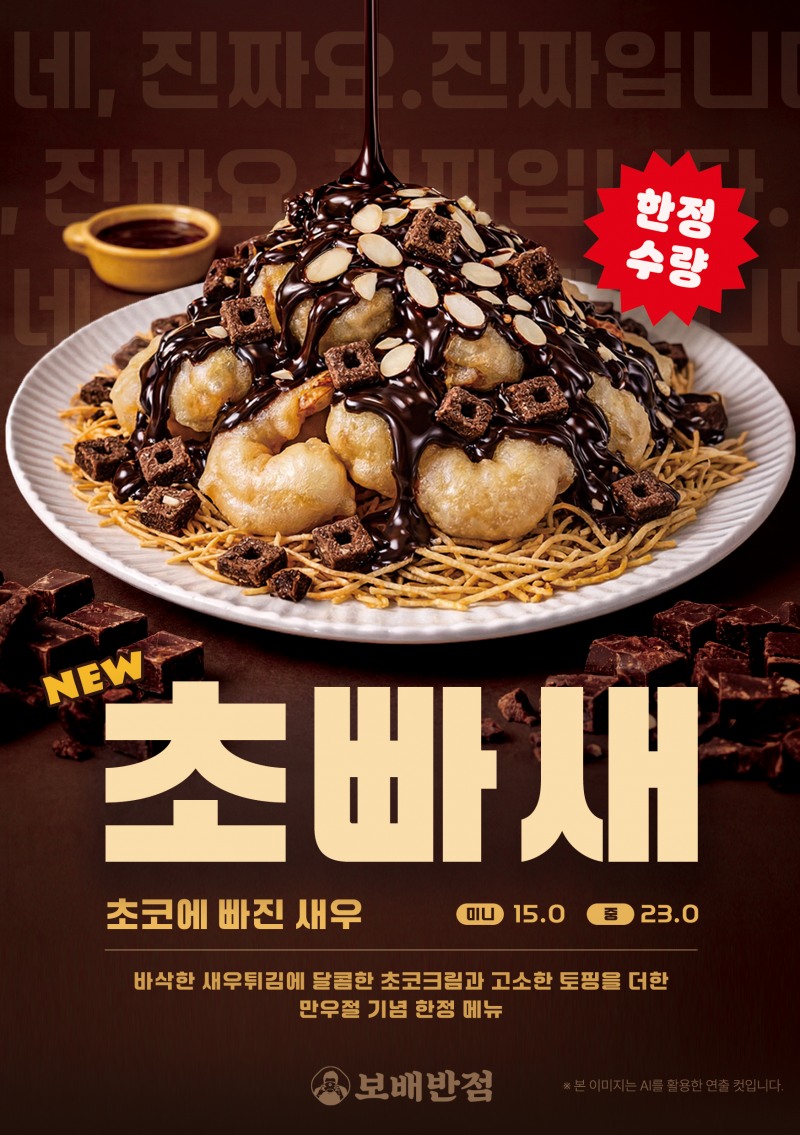 보배반점, 만우절 한정 메뉴 ‘초빠새’ 출시
