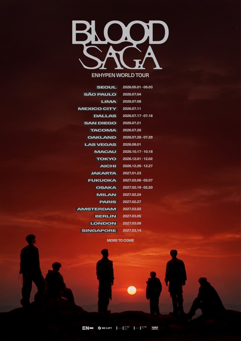 엔하이픈, 네 번째 월드투어 ‘BLOOD SAGA’ 개최…21개 도시 30회 공연 예고