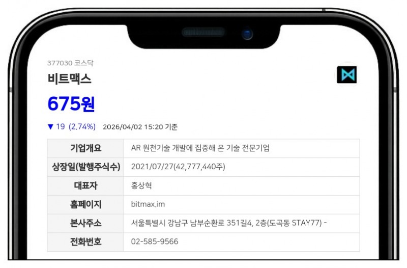 비트맥스 보통주 4월 7일부터 거래 정지... 자본감소 절차에 따른 신주권 상장 준비