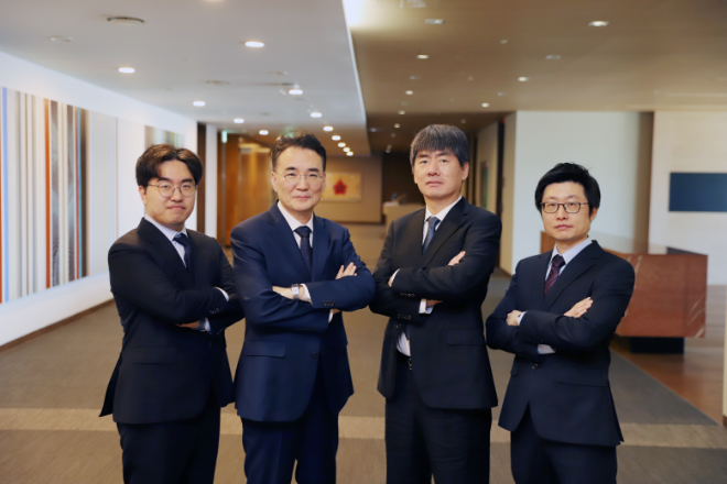 가천대학교 AI·AX 분야 교수진. 사진 왼쪽부터 정일채, 이원준, 이정훈, 김태찬 교수. (사진제공=가천대)