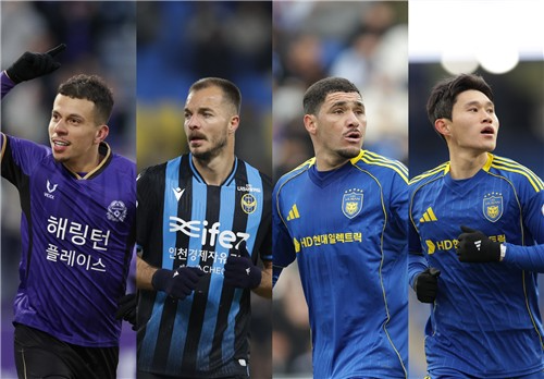 마테우스(왼쪽부터), 무고사, 야고, 이동경. / 사진=연합뉴스