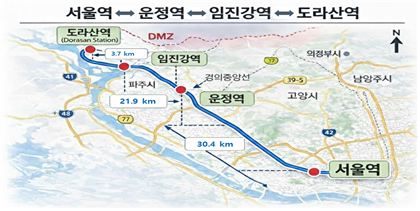 DMZ 평화이음 열차 운행 노선./코레일