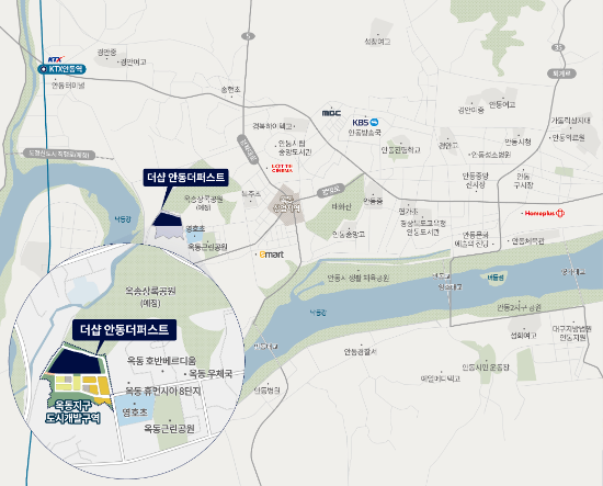 더샵 안동더퍼스트 위치도