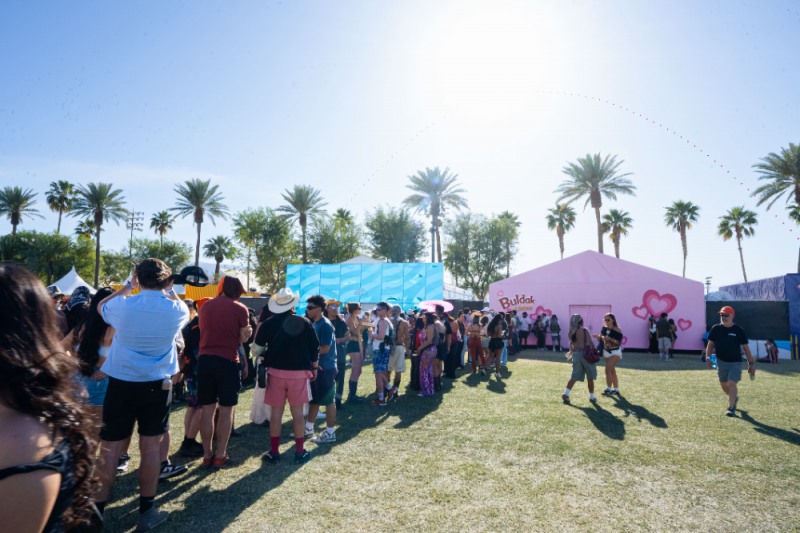 (▲ 사진 설명 : 2025년 코첼라 페스티벌 당시 불닭 부스 전경 / 사진=삼양식품 제공)