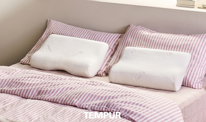 템퍼 에르고 플러스 베개(좌) 오리지날 베개(우) (이미지 제공=템퍼코리아)