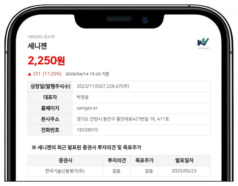 세니젠, 100억 증자로 지씨파트너스에 최대주주 변경... 6월 신주 상장