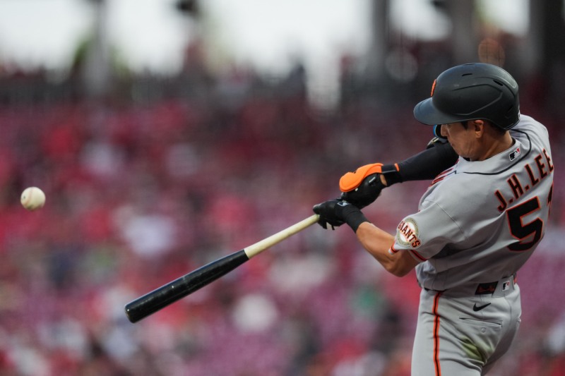 15일(한국시간) 신시내티 레즈전에 출전한 샌프란시스코 자이언츠 이정후. / 사진=연합뉴스