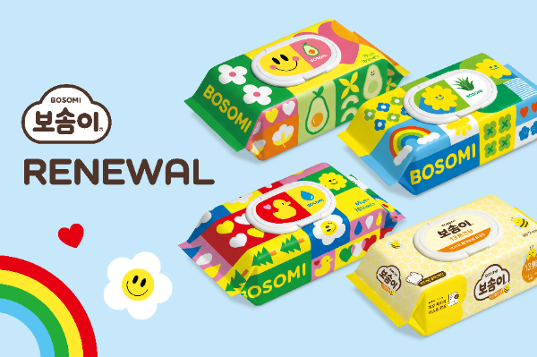 보솜이 유아 물티슈 리뉴얼 제품 4종 (사진 제공=깨끗한나라)