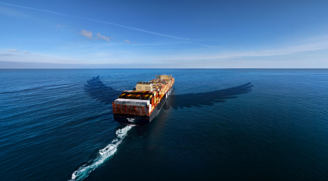 세계 1위 컨테이너선사인 스위스 MSC가 단일 기업으로는 최초로 컨테이너선 선대 1000척을 달성했다. MSC의 컨테이너선이 항해하고 있다. 사진= MSC