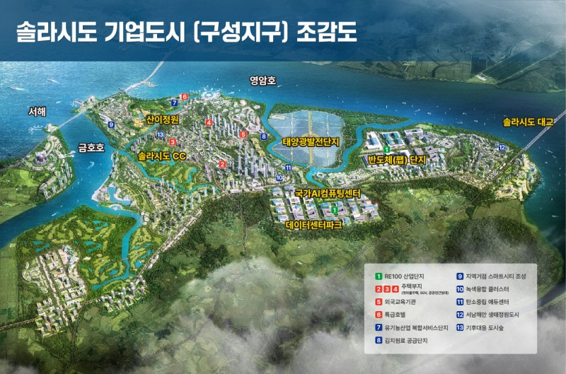 솔라시도 기업도시(구성지구) 조감도 (사진제공=해남군)