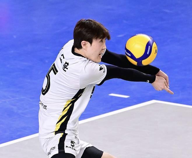 KB손해보험에서 뛴 FA 리베로 김도훈. / 사진=연합뉴스